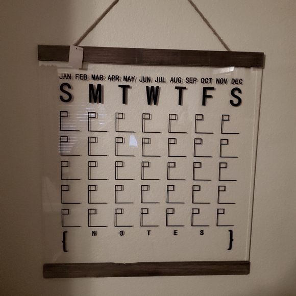 Office Wall Calendar Dry Erase Huge Farmhouse Style Wooden Framed Teacher Mom Organize Poshmark